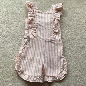 Genuine Kids Romper pink metallic striped